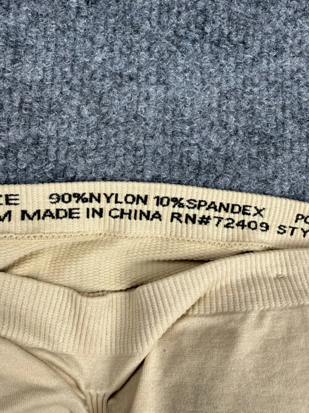 Seamless Bandeau Bra Top Tan Nude Padded Strapless Stretch Ruched Size S/M